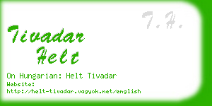 tivadar helt business card